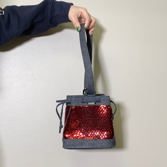 Chanel Denim Sequin Mini Bucket Bag - Picture 3 of 16